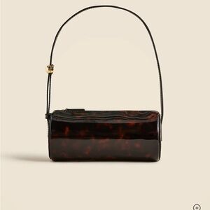J. Crew Bordeaux bag in Tortoiseshell patent leather